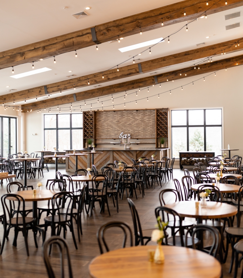 Interior hall at SkyView Golf Club in New Jersey.