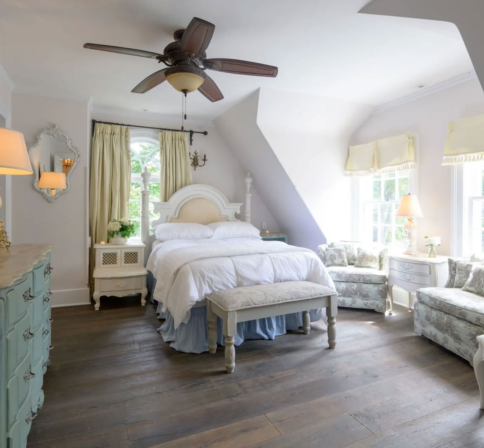 Brick Farm House interior bedroom suite